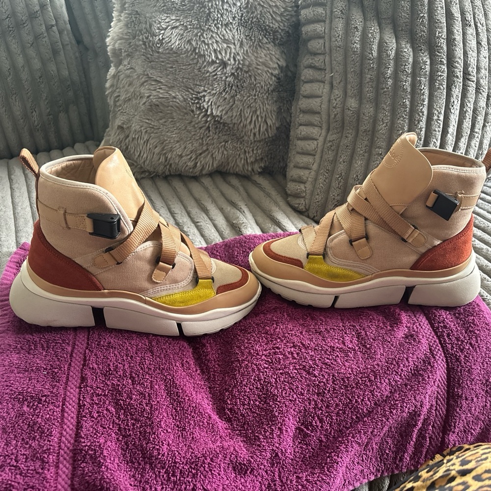 Chloe Multicolor High-Top Sneakers View 2